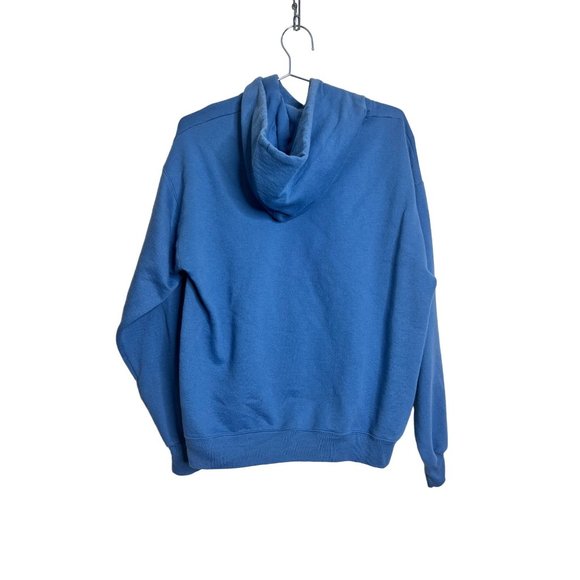 Hanes Sweater Mens Large Blue Sweatshirt Pullover Hoodie Casual Eco Smart - Picture 4 of 6